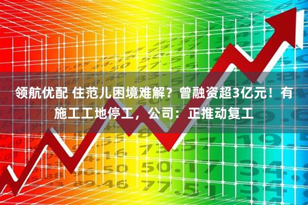 领航优配 住范儿困境难解？曾融资超3亿元！有施工工地停工，公司：正推动复工